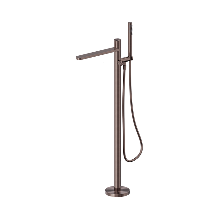 Nero Pure SS316L Progressive Freestanding Bath Mixer - Brushed Bronze