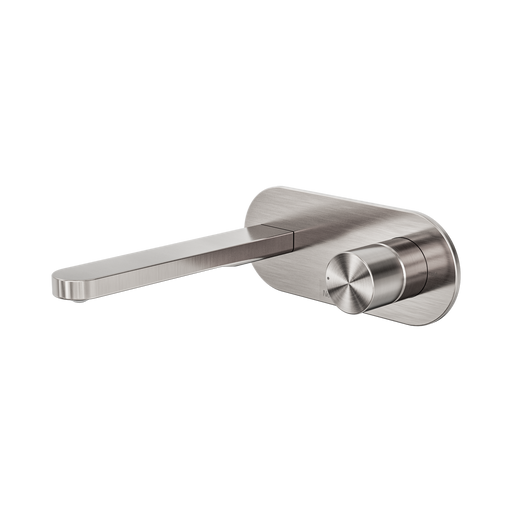 Nero Pure SS316L Progressive Wall Basin/Bath Mixer - Brushed Nickel