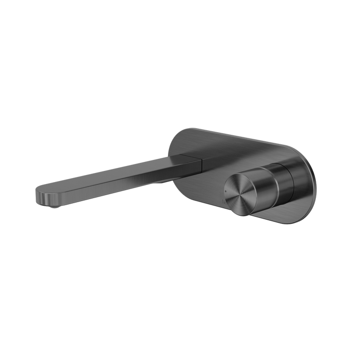 Nero Pure SS316L Progressive Wall Basin/Bath Mixer - Graphite