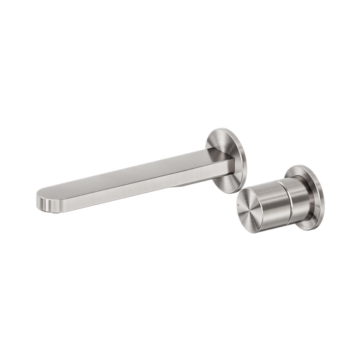 Nero Pure SS316L Progressive Wall Basin/Bath Mixer Separate Back Plate - Brushed Nickel