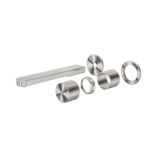 Nero Pure SS316L Progressive Wall Basin/Bath Mixer Separate Back Plate Trim Kits Only - Brushed Nickel