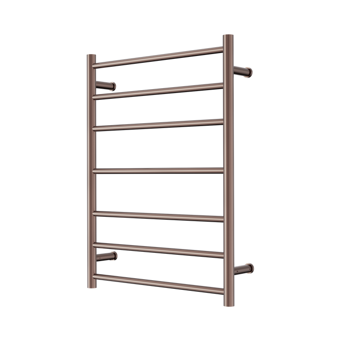 Nero Mecca 240V 7 Bar Heated Towel Ladder - Brushed Bronze