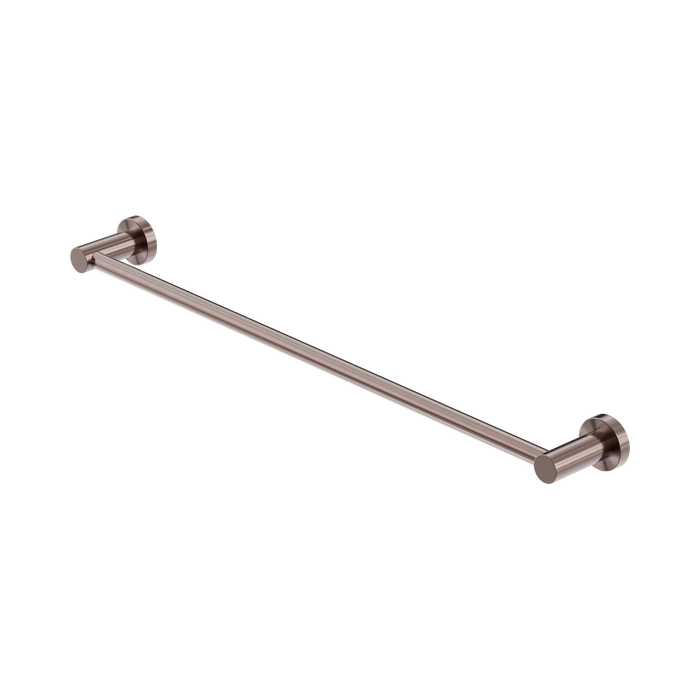 Nero Mecca Single Towel Rail 600mm - Brushed Bronze