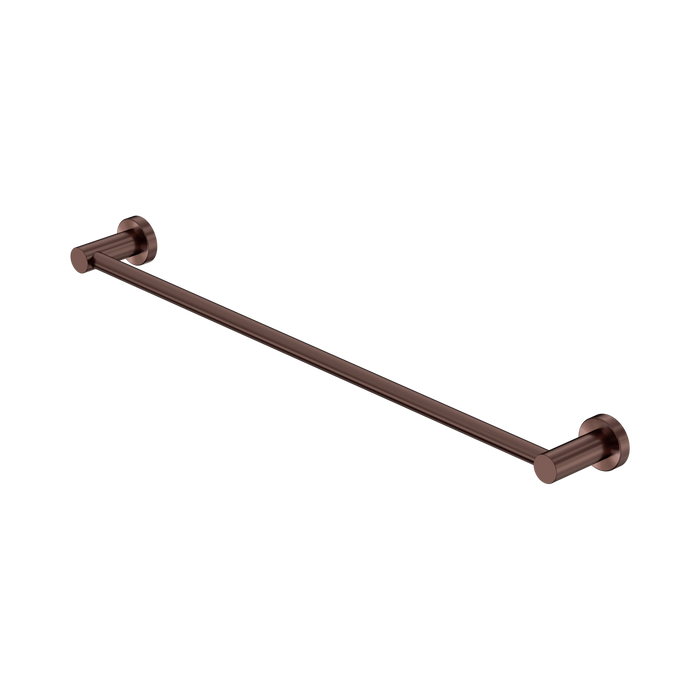 Nero Mecca Single Towel Rail 600mm - Rome Bronze