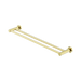 Nero Mecca Double Towel Rail 600mm - Brushed Gold