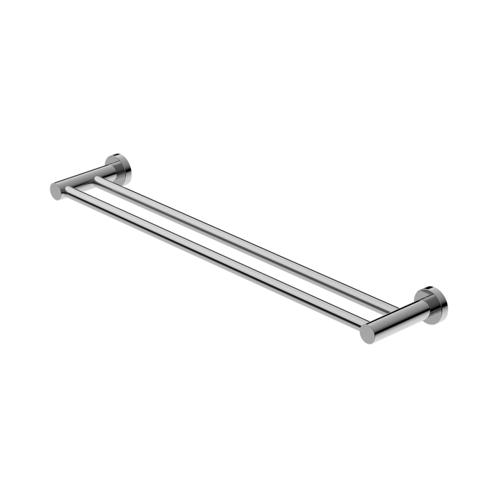 Nero Mecca Double Towel Rail 600mm - Chrome
