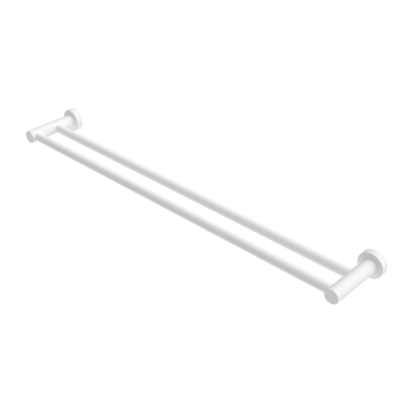 Nero Mecca Double Towel Rail 800mm