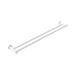 Nero Mecca Double Towel Rail 600mm - Matte White