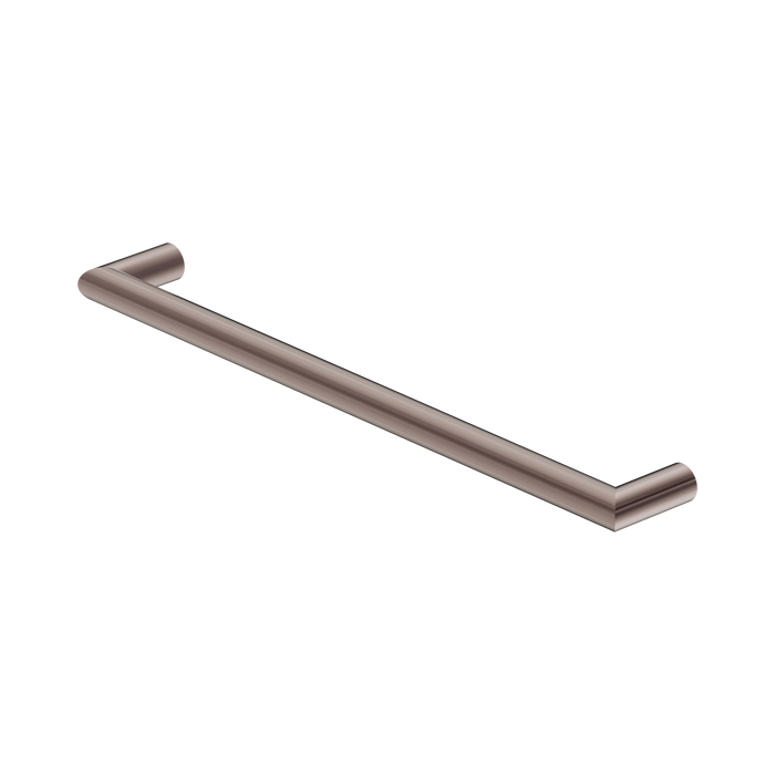Nero Mecca 12V Single Heated Towel Rail - Brushed Bronze