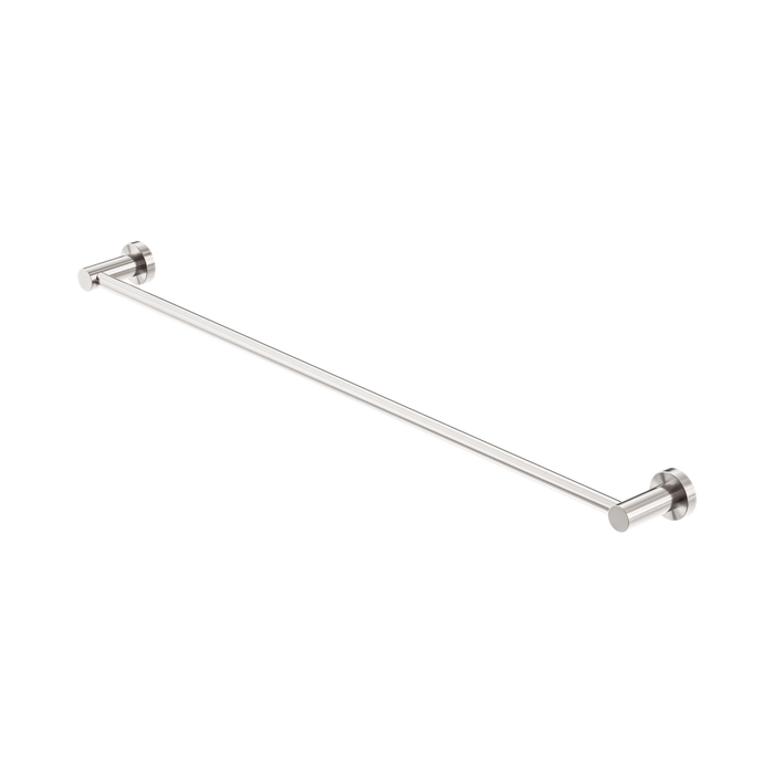 Nero Mecca Single Towel Rail 800mm - Brushed Nickel