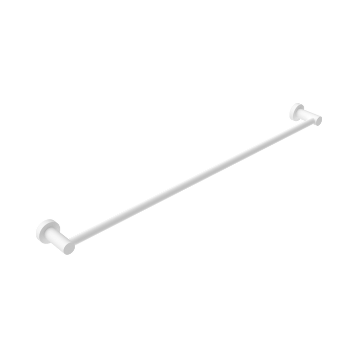 Nero Mecca Single Towel Rail 800mm - Matte White