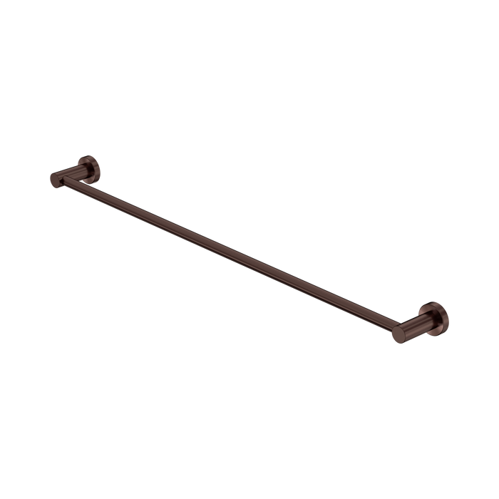 Nero Mecca Single Towel Rail 800mm - Rome Bronze