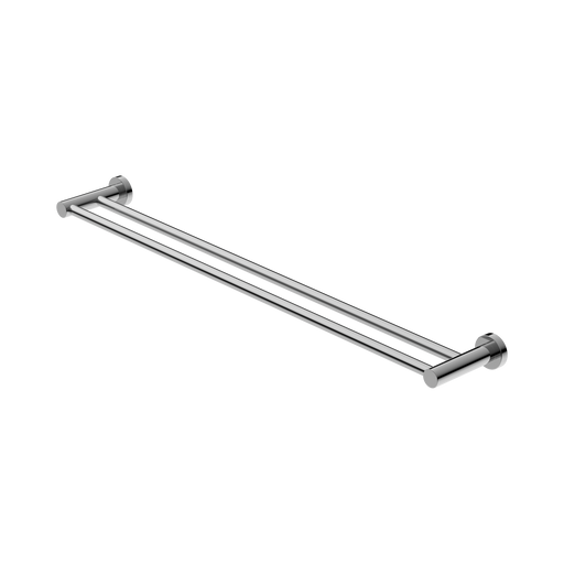 Nero Mecca Double Towel Rail 800mm - Chrome