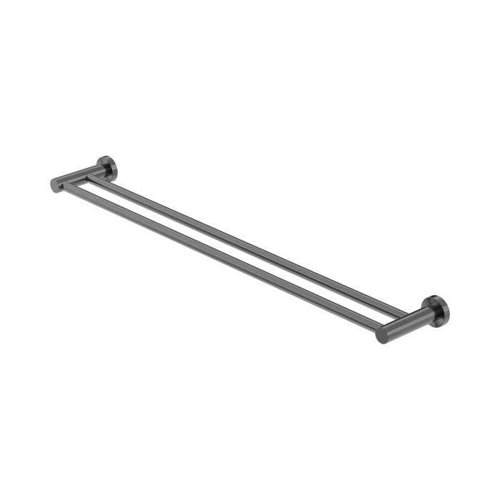 Nero Mecca Double Towel Rail 800mm - Gun Metal
