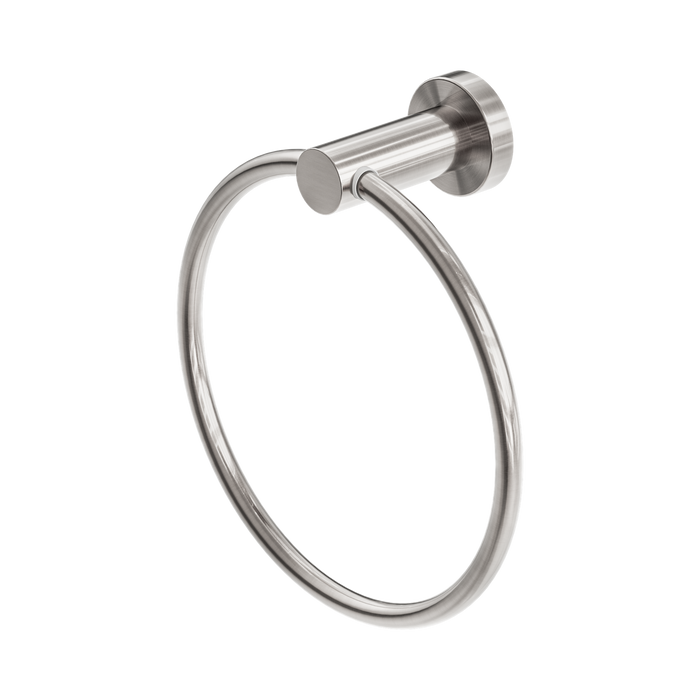 Nero Mecca Hand Towel Ring - Brushed Nickel
