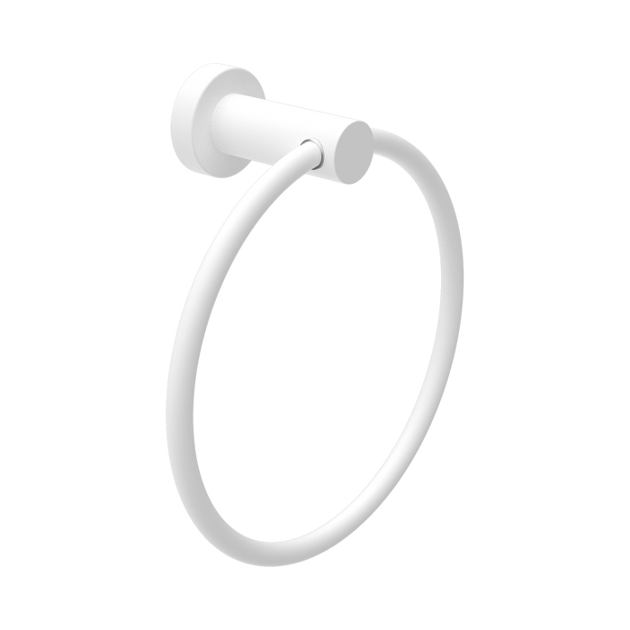 Nero Mecca Hand Towel Ring - Matte White
