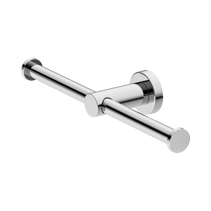 Nero Mecca Double Toilet Roll Holder - Chrome