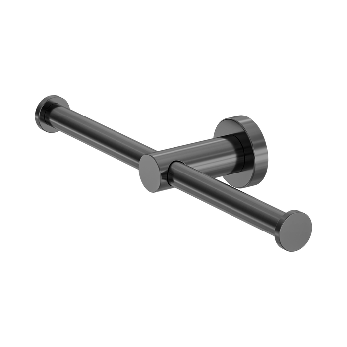 Nero Mecca Double Toilet Roll Holder - Gun Metal