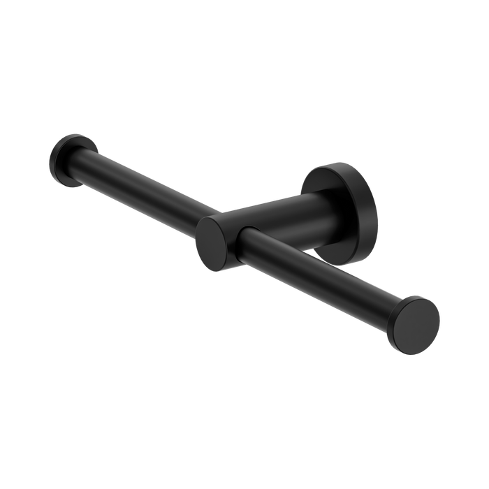 Nero Mecca Double Toilet Roll Holder - Matte Black