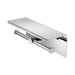 Nero Mecca Double Toilet Roll Holder With Shelf - Chrome