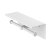Nero Mecca Double Toilet Roll Holder With Shelf - Matte White