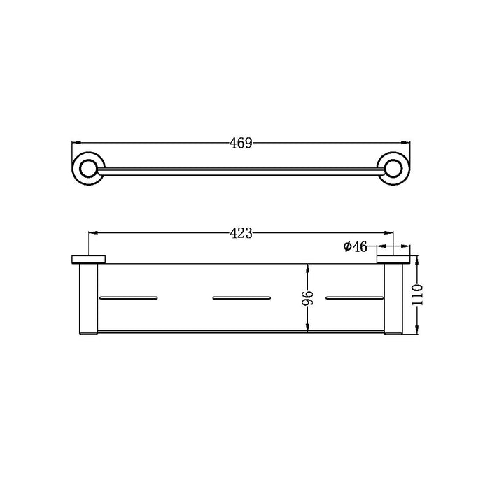 Nero Mecca Metal Shower Shelf