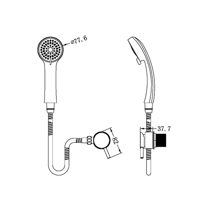 Nero Caravan External Shower