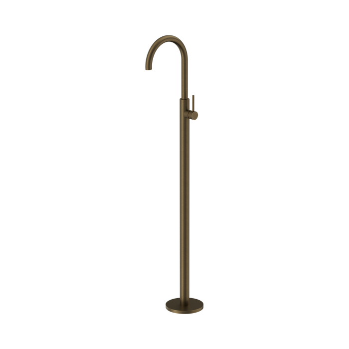 Nero Mecca Freestanding Bath Mixer - Tumbled Antique Brass