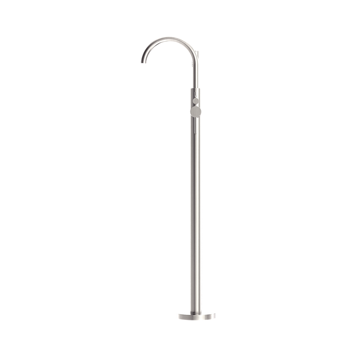Nero NR210903aBN Mecca Round Freestanding Mixer With Hand Shower Brushed Nickel image 2 | SKU: NR210903ABN