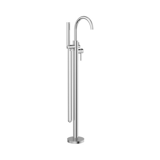 Nero Mecca Round Freestanding Mixer With Hand Shower - Chrome