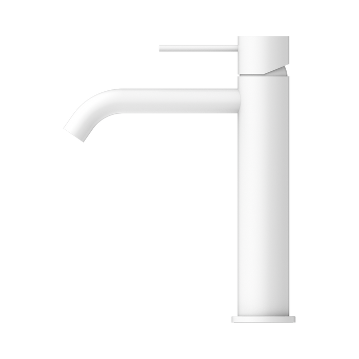 Nero NR221901EMW Mecca Mid Tall Basin Mixer Matte White image 3 | SKU: NR221901EMW