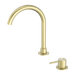 Nero Mecca Hob Basin Mixer Round Swivel Spout - Brushed Gold