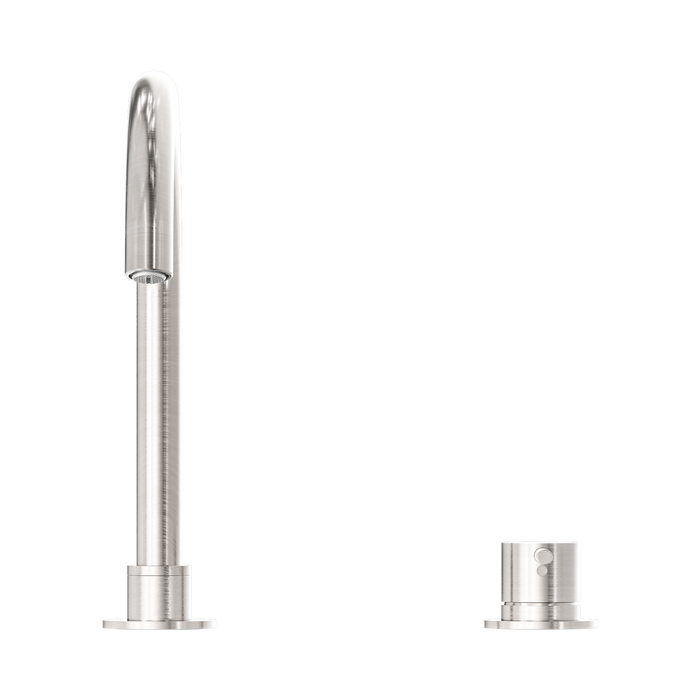 Nero NR221901bBN Mecca Hob Basin Mixer Round Swivel Spout Brushed Nickel image 2 | SKU: NR221901BBN