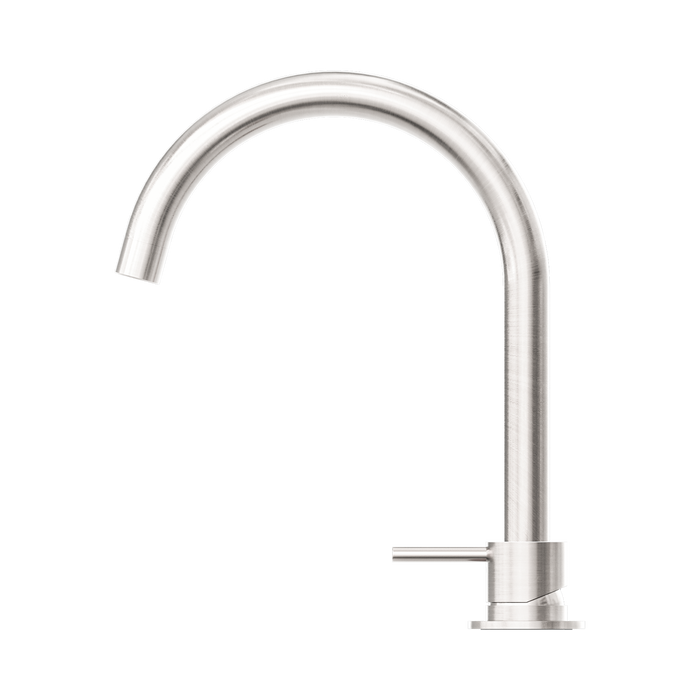 Nero NR221901bBN Mecca Hob Basin Mixer Round Swivel Spout Brushed Nickel image 3 | SKU: NR221901BBN
