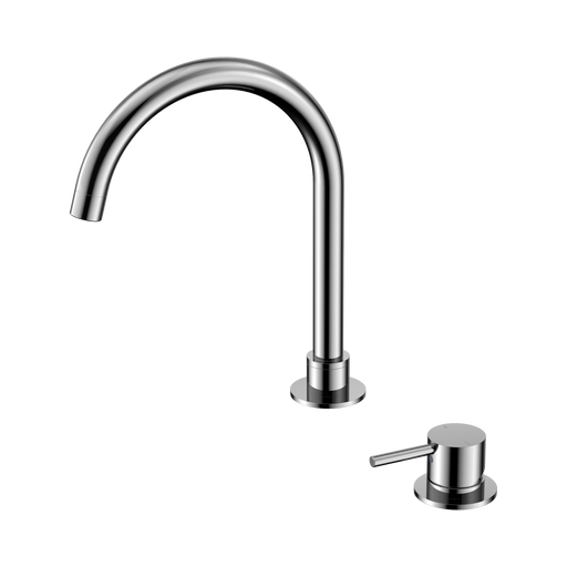 Nero Mecca Hob Basin Mixer Round Swivel Spout - Chrome