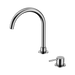 Nero Mecca Hob Basin Mixer Round Swivel Spout - Chrome