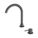 Nero Mecca Hob Basin Mixer Round Swivel Spout - Gun Metal