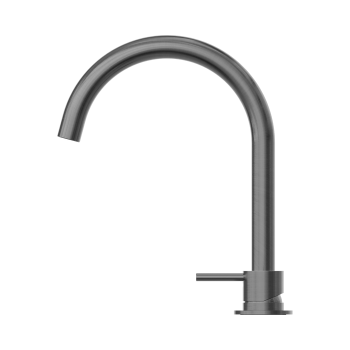 Nero NR221901bGM Mecca Hob Basin Mixer Round Swivel Spout Gun Metal image 3 | SKU: NR221901BGM