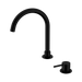 Nero Mecca Hob Basin Mixer Round Swivel Spout - Matte Black