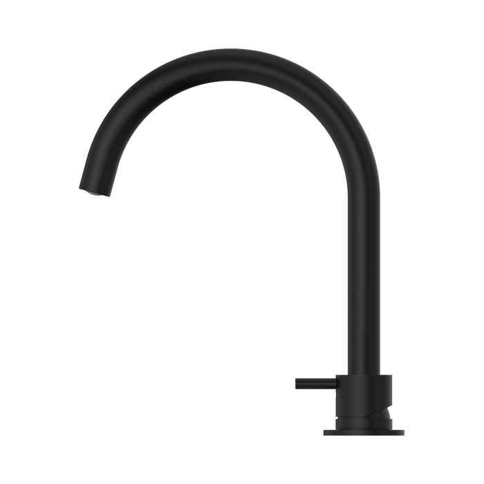 Nero NR221901bMB Mecca Hob Basin Mixer Round Swivel Spout Matte Black image 3 | SKU: NR221901BMB