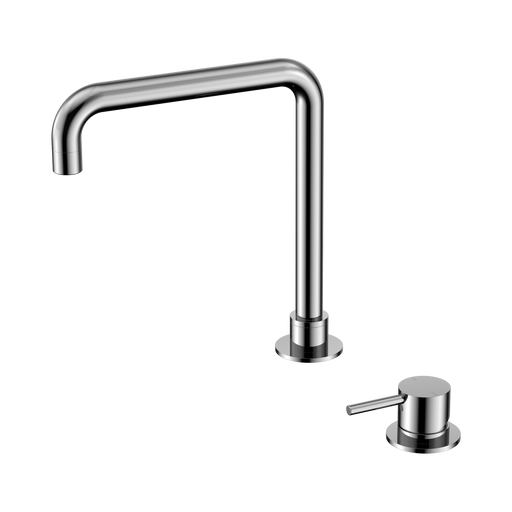 Nero Mecca Hob Basin Mixer Square Swivel Spout - Chrome