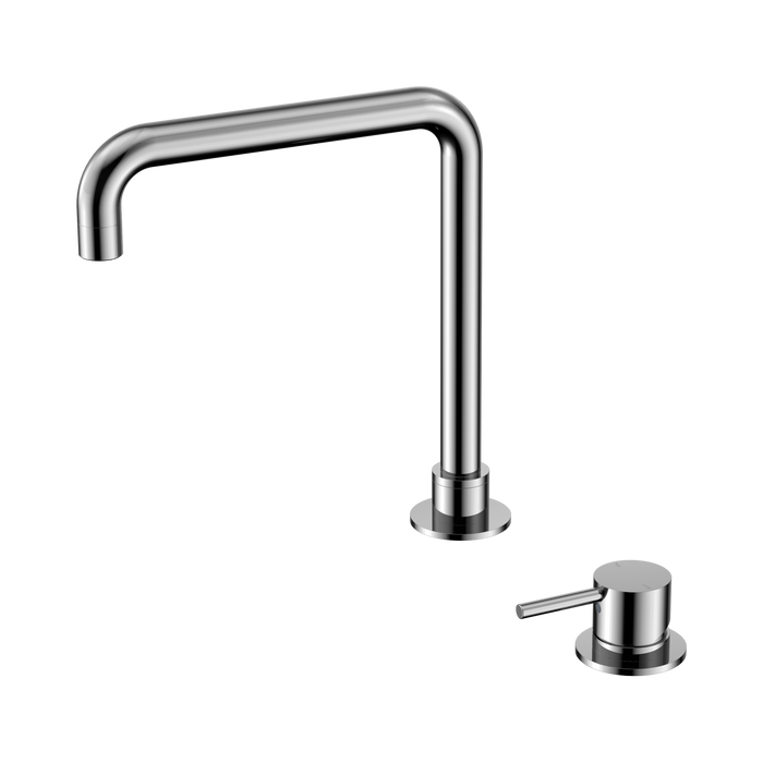 Nero Mecca Hob Basin Mixer Square Swivel Spout - Chrome