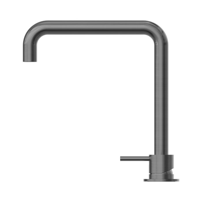 Nero NR221901cGM Mecca Hob Basin Mixer Square Swivel Spout Gun Metal image 3 | SKU: NR221901CGM