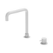 Nero Mecca Hob Basin Mixer Square Swivel Spout - Matte White