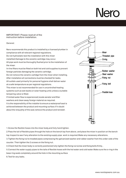 Nero Mecca Care Basin Mixer