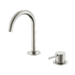Nero Mecca Hob Basin Mixer Set Arc Spout - Brushed Nickel