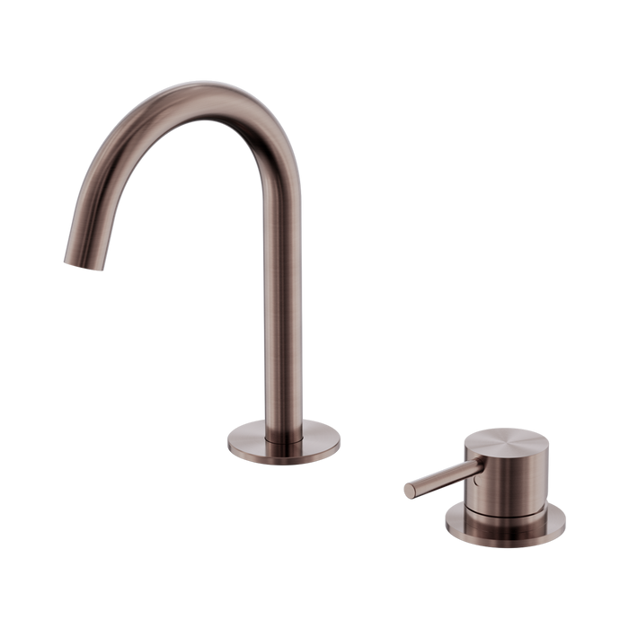 Nero Mecca Hob Basin Mixer Set Arc Spout - Brushed Bronze