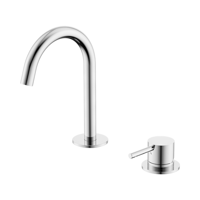 Nero Mecca Hob Basin Mixer Set Arc Spout - Chrome