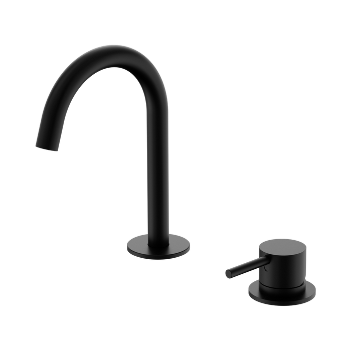 Nero Mecca Hob Basin Mixer Set Arc Spout - Matte Black
