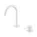 Nero Mecca Hob Basin Mixer Set Arc Spout - Matte White